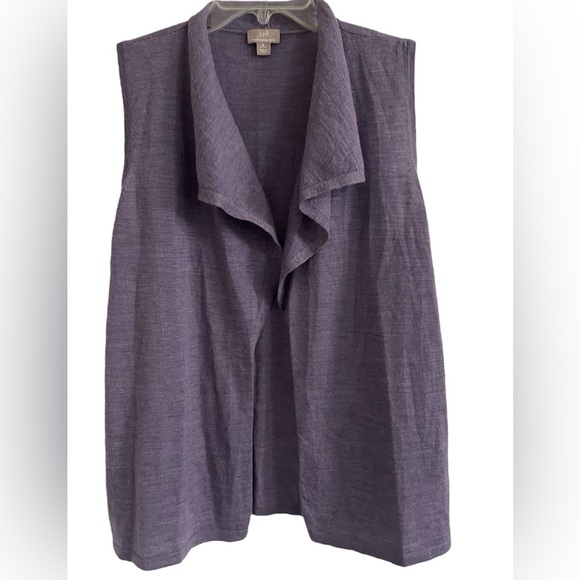 J.Jill Sleeveless Merino Wool Lightweight Open Cardigan Size Medium Petite - Picture 10 of 10